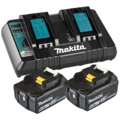 Makita DC18RD Dubbelladdare med 2x 18V 6.0Ah Li-Ion-batterier (BL1860B)