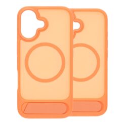 black feather inclined bracket magnetic case iphone 17 orange 3