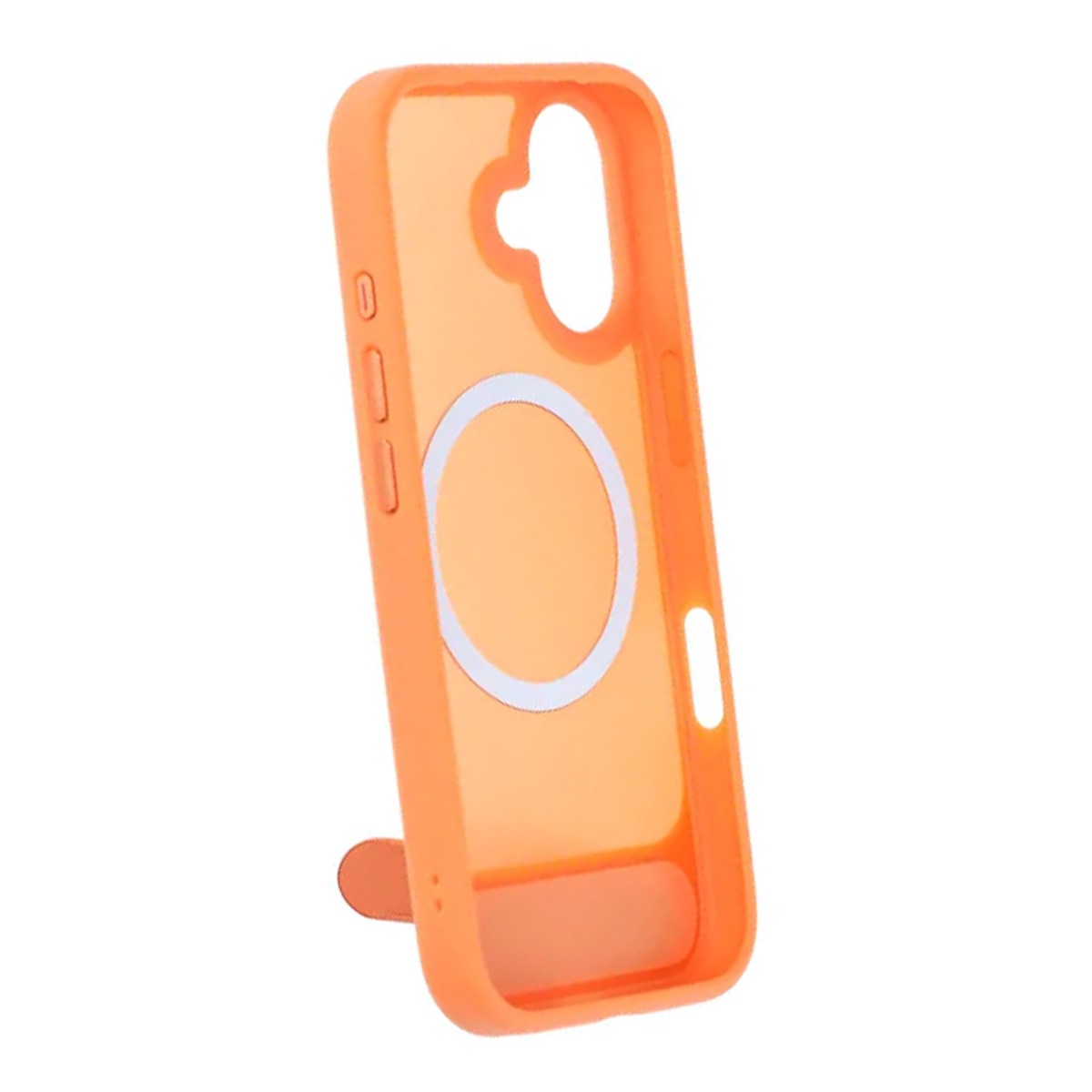 black feather inclined bracket magnetic case iphone 17 orange 5