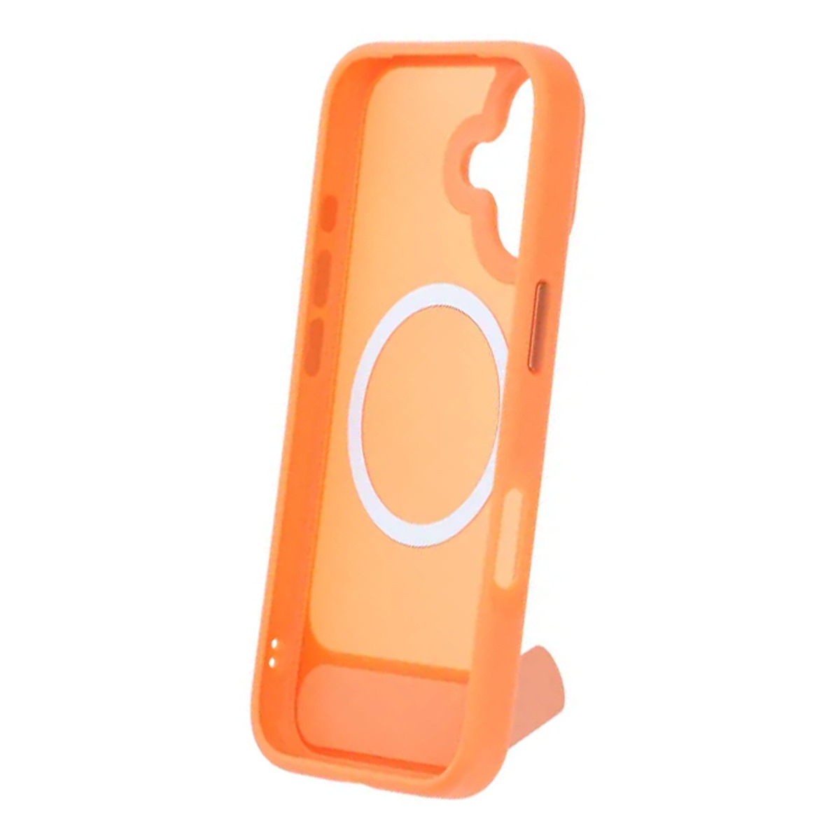 black feather inclined bracket magnetic case iphone 17 orange 6