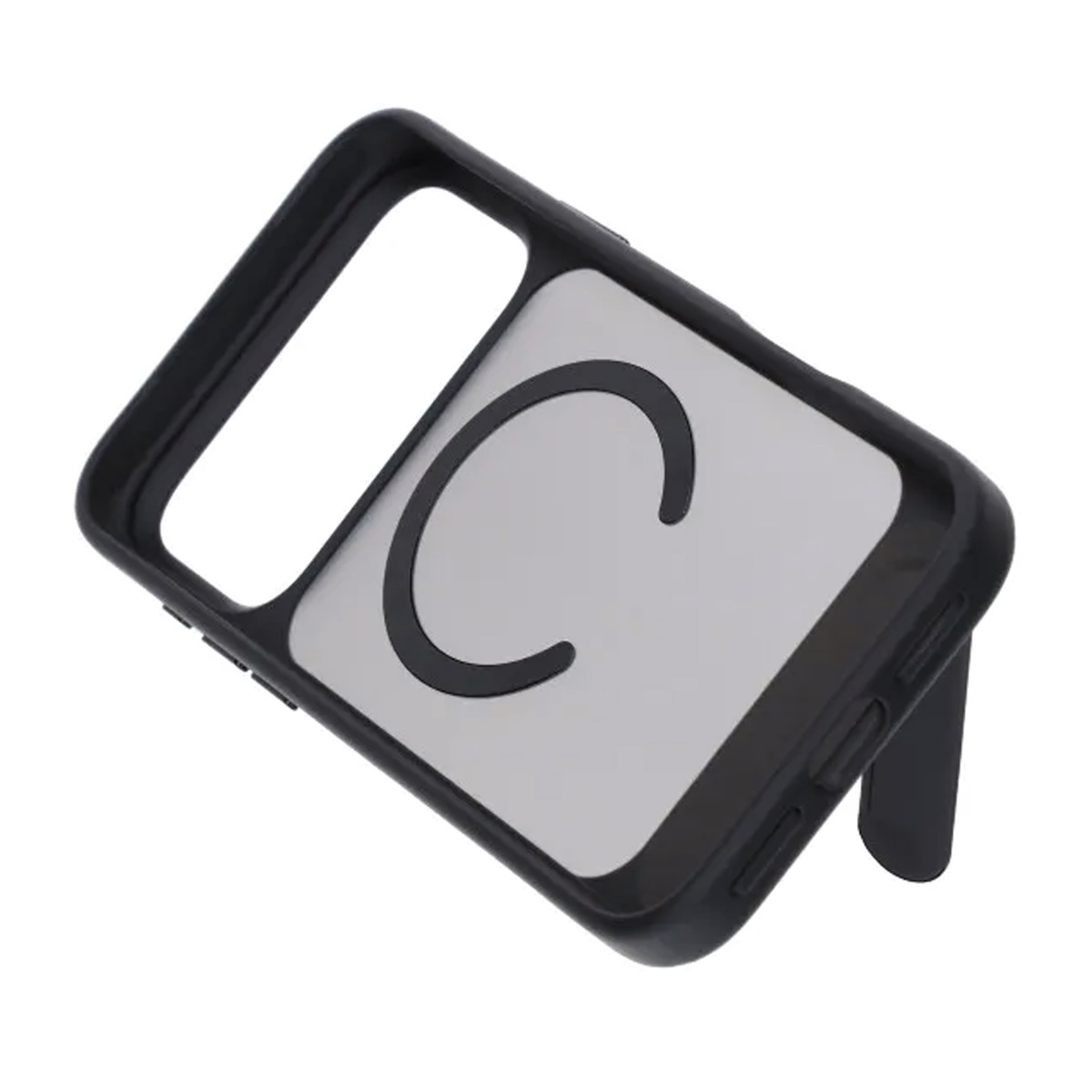 black feather inclined bracket magnetic case iphone 17 pro black 6