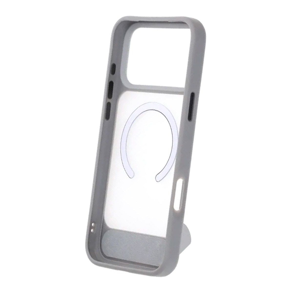 black feather inclined bracket magnetic case iphone 17 pro gray 3