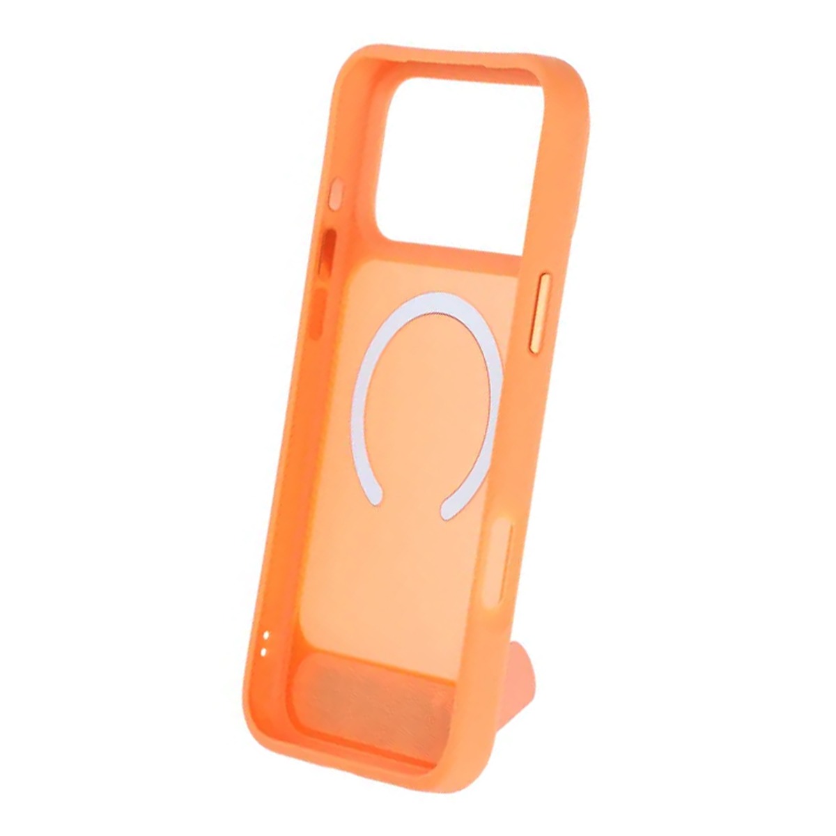 black feather inclined bracket magnetic case iphone 17 pro max orange 4