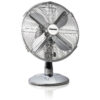 Bordsfläkt i rostfri krom 30 cm med oscillering