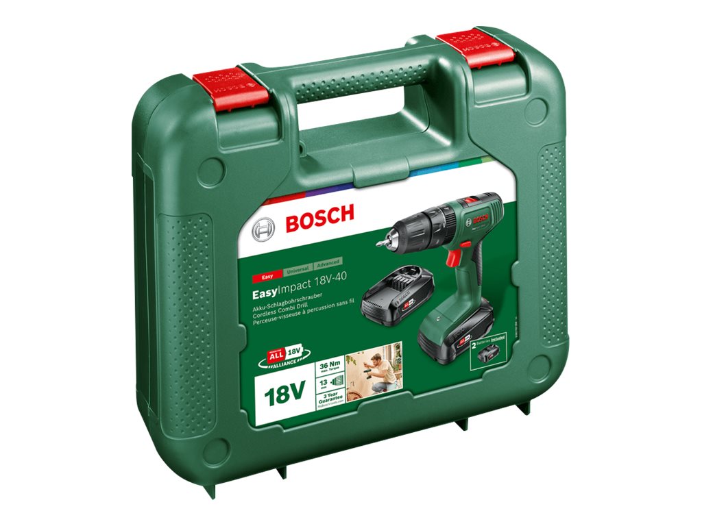 Bosch EasyImpact 18V-40 Slagborrmaskin – Sladdlös 18V utan Batteri (40 Nm)