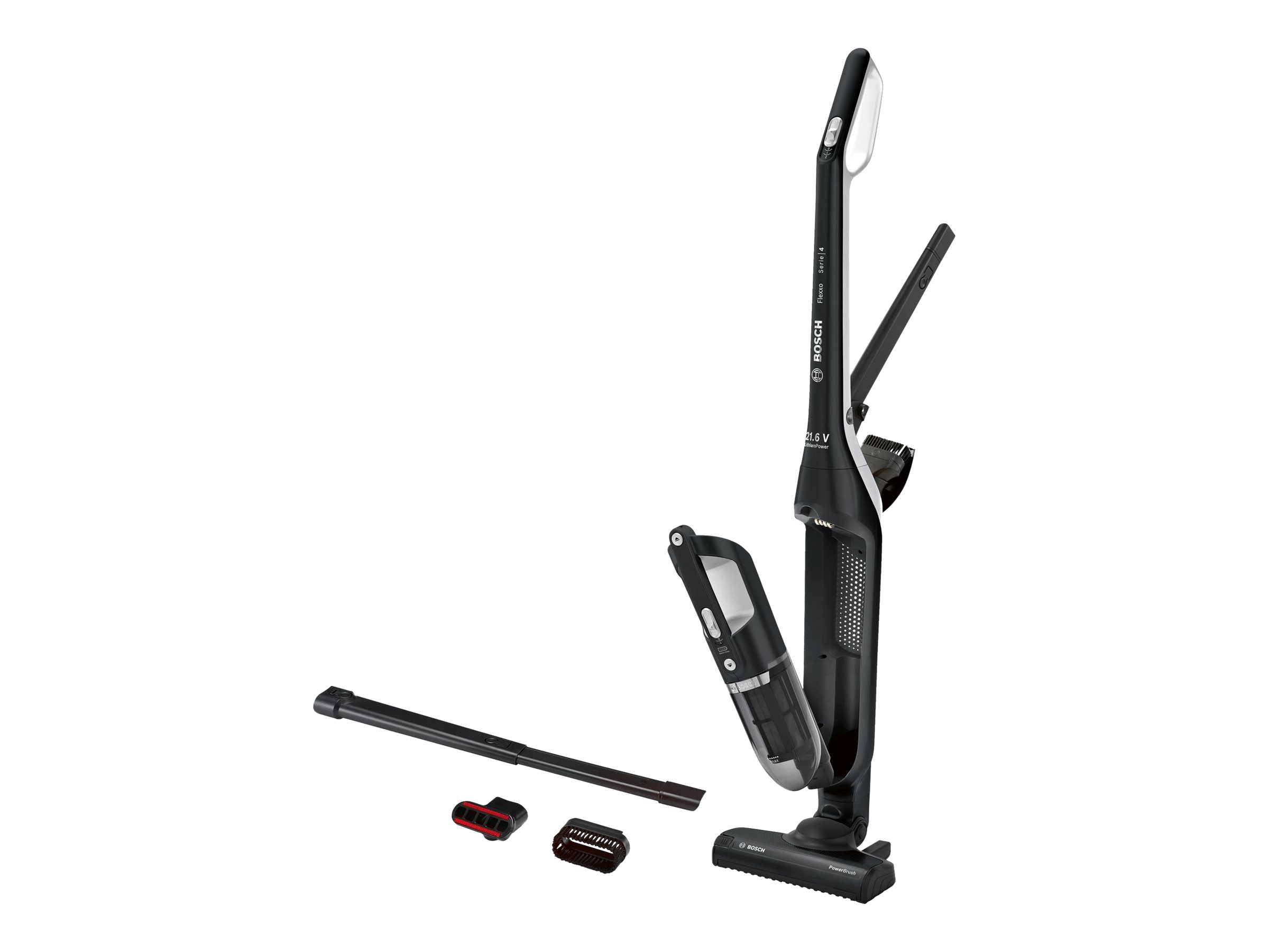 Bosch Flexxo Serie 4 Sladdlös 2-i-1 Dammsugare 0,4L – Skaft & Handhållen Grå/Pärlvit