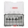Bosch Fräsbits-set 6 Delar – Hårdmetall Grundset för Handöverfräs