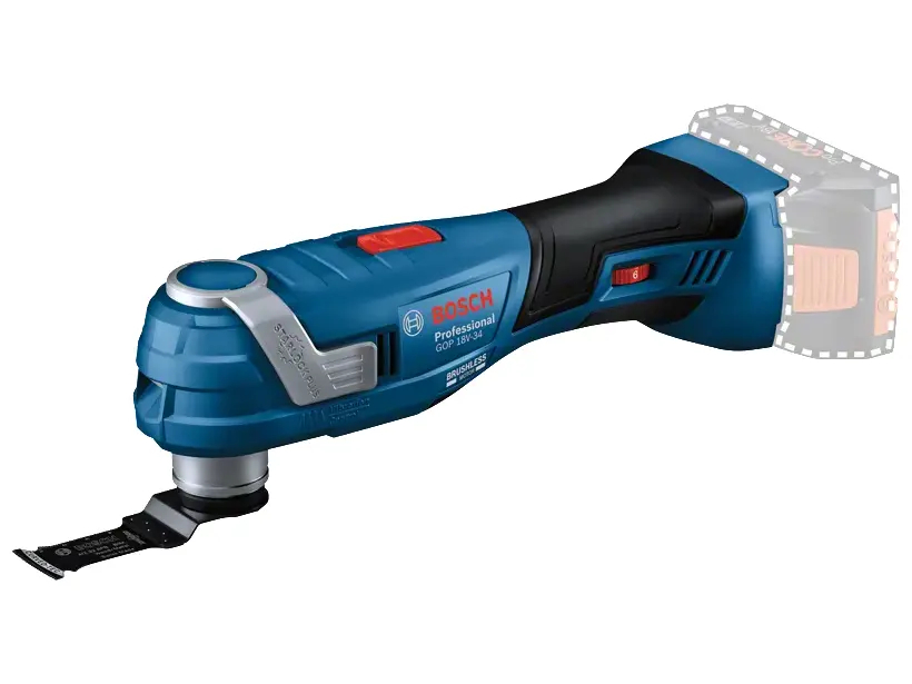 Bosch GOP 18V-34 Professional Multicutter – Sladdlös Oscillerande Multiverktyg utan Batteri (L-BOXX)