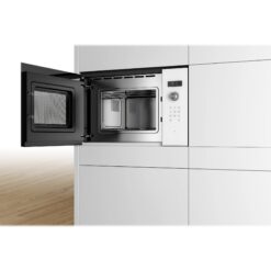 Bosch Serie 6 inbyggnadsmikrovågsugn vit inbyggd i köksskåp