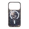 diamond quicksand magnetic case for iphone 17 pro black 1