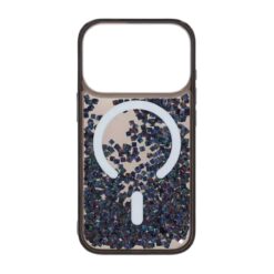 diamond quicksand magnetic case for iphone 17 pro max black 1