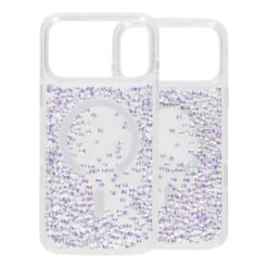 diamond quicksand magnetic case for iphone 17 pro max white 2