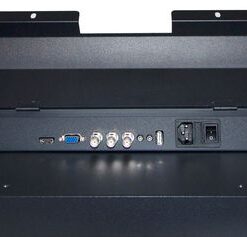 Ernitec 10" övervakningsmonitor sedd bakifrån med anslutningar och VESA-fäste