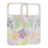 floral print magnetic phone case for iphone 17 max purple yellow 1