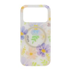 floral print magnetic phone case for iphone 17 max purple yellow 2
