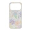 floral print magnetic phone case for iphone 17 max purple yellow 3