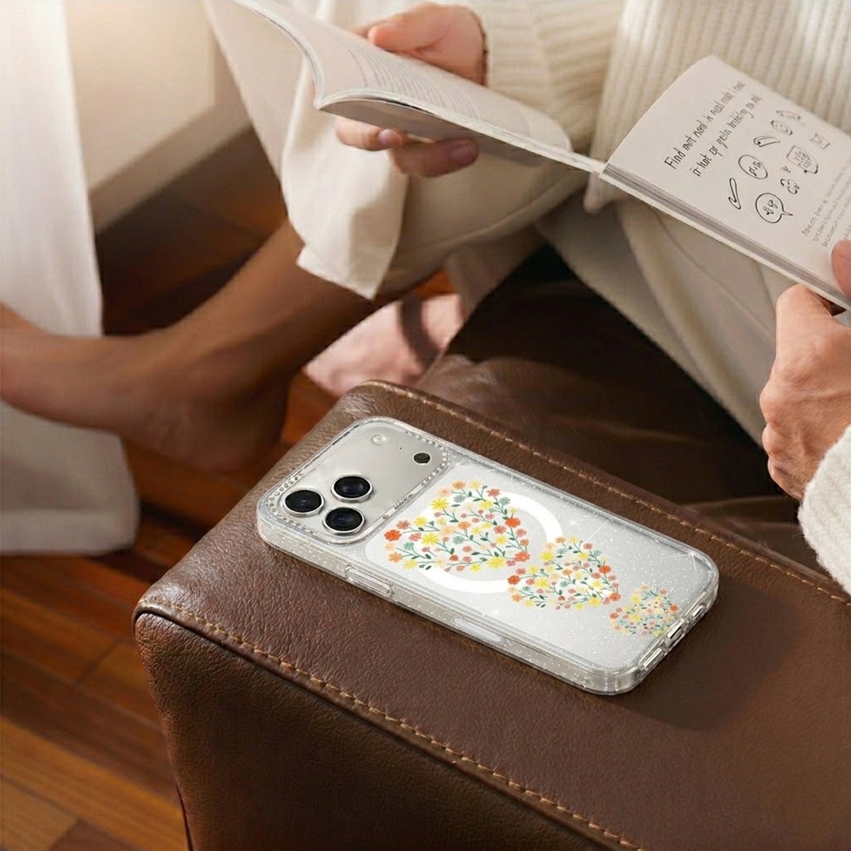 flower series magsafe case iphone 17 pro max heart flower cluster 3