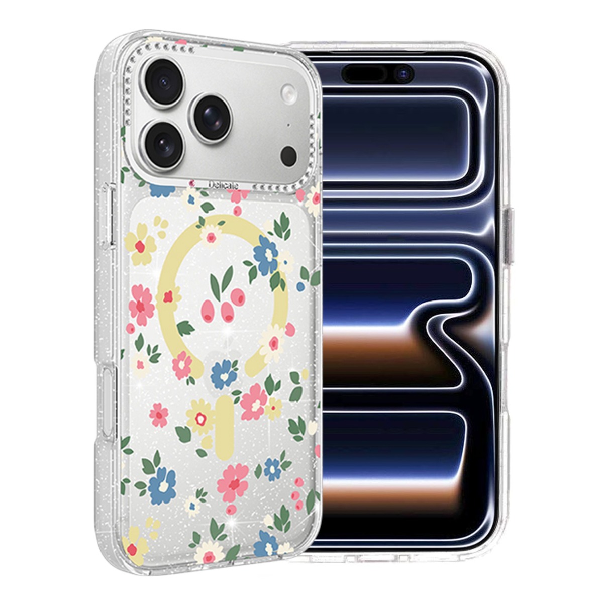 flower series magsafe case iphone 17 pro rainbow blooms 3