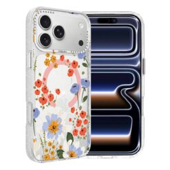 flower series magsafe case iphone 17 pro warm orange floral 3