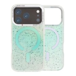 glitter diamond magnetic case iphone 17 pro green 3