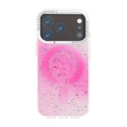 glitter diamond magnetic case iphone 17 pro pink 2