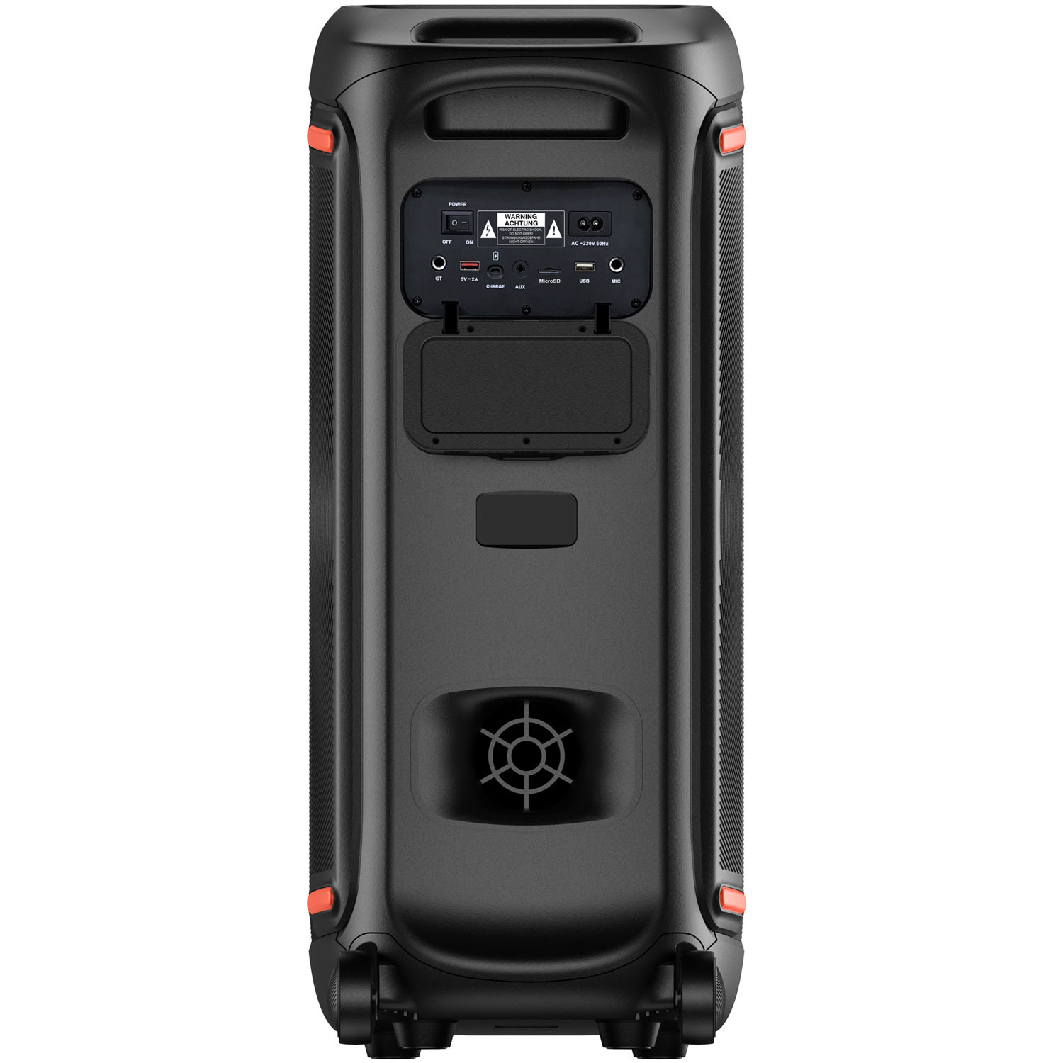 Högtalare Bluetooth 2x10" woofers 200W Batteri LED-ljus BPS-470 Svart