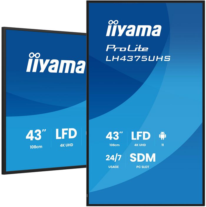 iiyama ProLite LH4375UHS-B2AG 43 tum 4K IPS digital signage framifrån