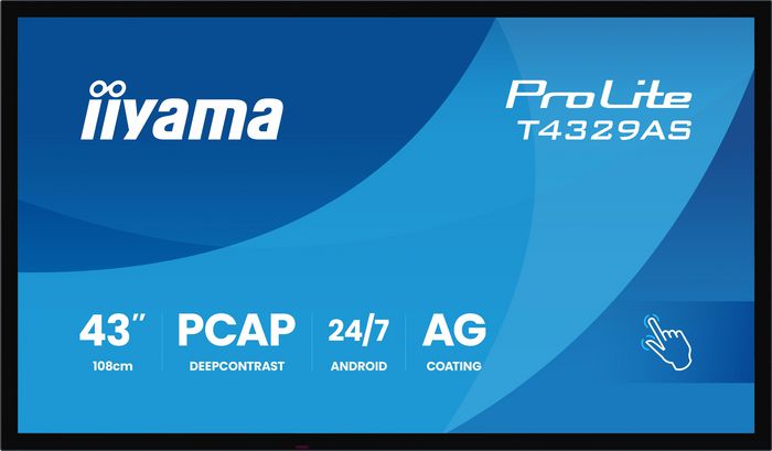 iiyama 43″ interaktiv PCAP-pekskärm i huddle room