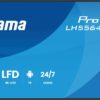 iiyama 55″ digital signage-skärm sidovy med USB-C och HDMI-portar