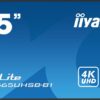 iiyama 65″ 800 cd signage-skärm i skyltfönster med solljus