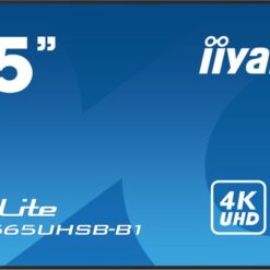 iiyama 65″ 800 cd signage-skärm i skyltfönster med solljus
