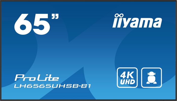 iiyama 65″ 800 cd signage-skärm i skyltfönster med solljus