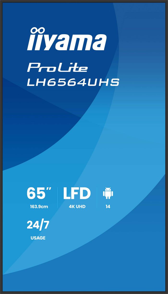 iiyama LH6564UHS-B1AG 65 tum signage-skärm i butiksmiljö Android 14