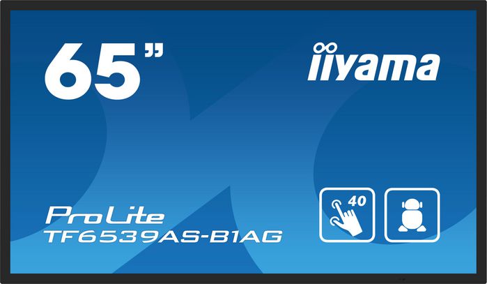 iiyama 65″ kommersiell touch i självservice-kiosk med 40-punkts PCAP