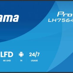 iiyama LH7564UHS-B1AG 75 tum VA DLED Android 14 digital signage vy 1