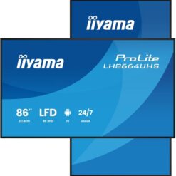 iiyama ProLite LH8675UHS-B1AG 86 tum 4K IPS DLED signage framifrån