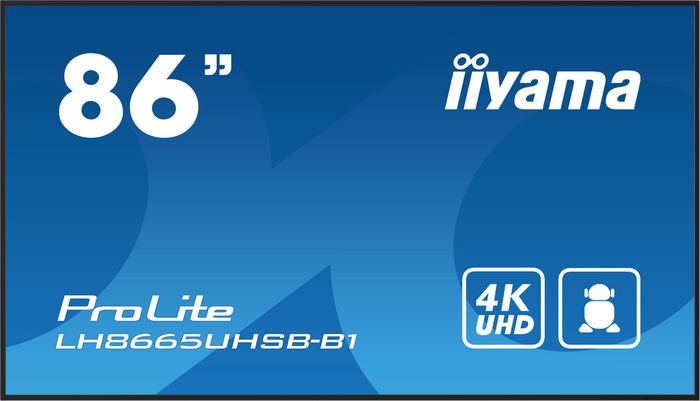 iiyama LH8665UHSB-B1 86 tum high-bright IPS digital signage vy 1