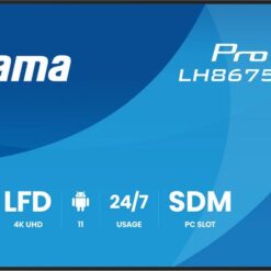iiyama LH8675UHS-B2AG 86 tum IPS digital signage videovägg vy 1