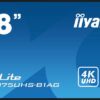 iiyama LH9875UHS-B1AG 98 tum LFD IPS OPS digital signage vy 1