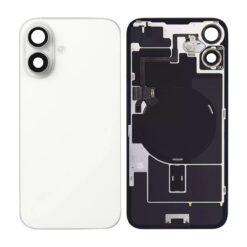 iPhone 16 Baksida Glas med smådelar - Vit