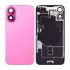 iPhone 16 Plus Baksida Glas med smådelar - Rosa