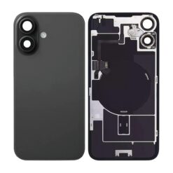 iPhone 16 Plus Baksida Glas med smådelar - Svart