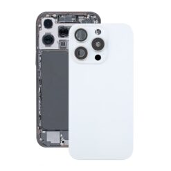 iPhone 16 Pro Baksida Glas med Magnet och Kameralins - Vit Titan