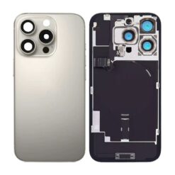 iPhone 16 Pro Baksida Glas med smådelar - Naturlig Titan