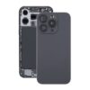 iPhone 16 Pro Max Baksida Glas med Magnet och Kameralins - Svart Titan