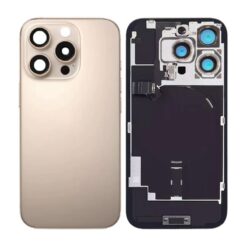 iPhone 16 Pro Max Baksida Glas med smådelar - Sandfärgad Titan