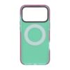 iridescent shockproof case with 360 degree rotatable kickstand for iphone 17 pro green