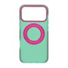 iridescent shockproof case with 360 degree rotatable kickstand for iphone 17 pro green 3