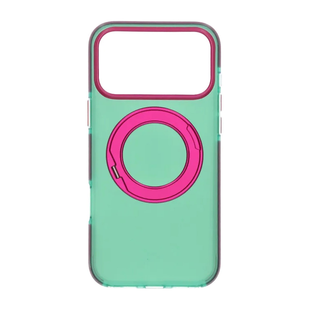 iridescent shockproof case with 360 degree rotatable kickstand for iphone 17 pro green 3