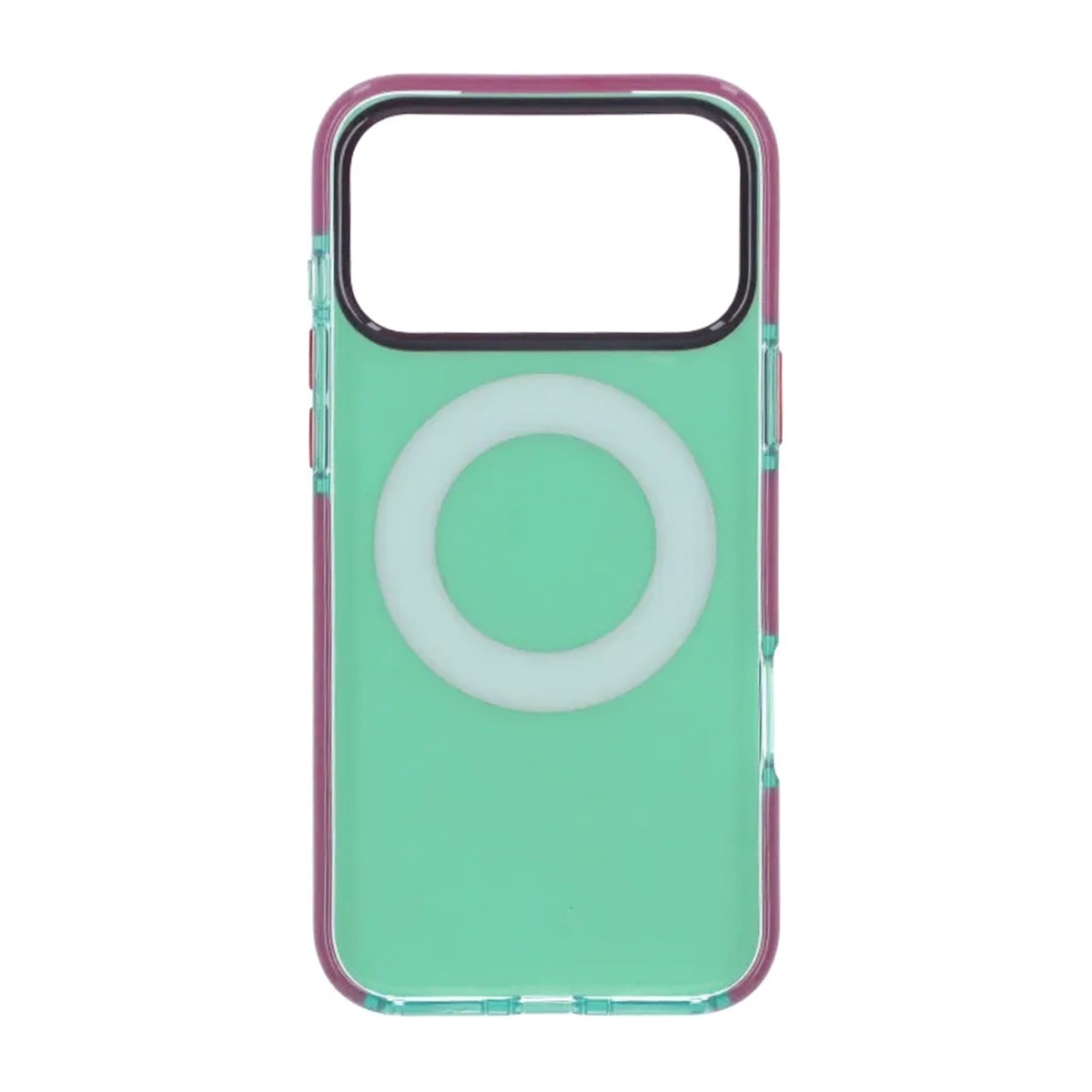 iridescent shockproof case with 360 degree rotatable kickstand for iphone 17 pro green